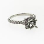 R22020/6W - 18K White Gold Semi Mount Ring