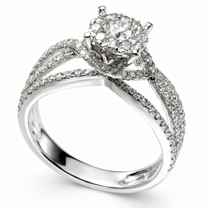 R36109LSW/BH - 14K White Gold Engagement Ring