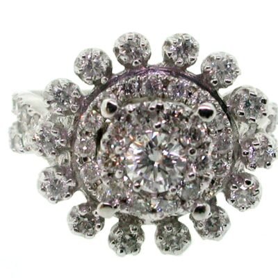 RGR05829W/BH - 14K White Gold Fashion Ring