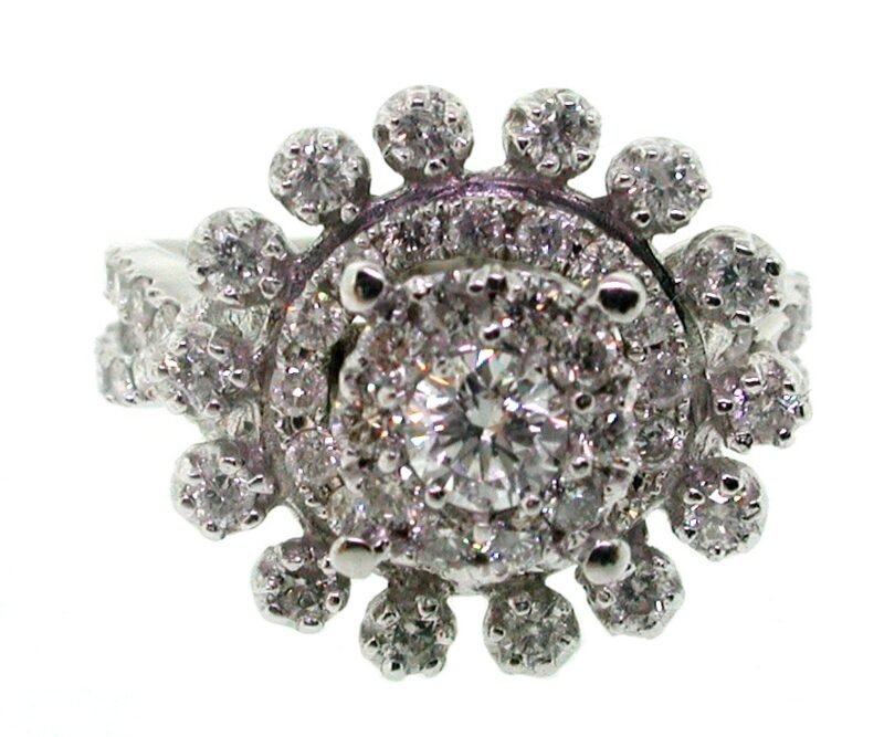 RGR05829W/BH - 14K White Gold Fashion Ring