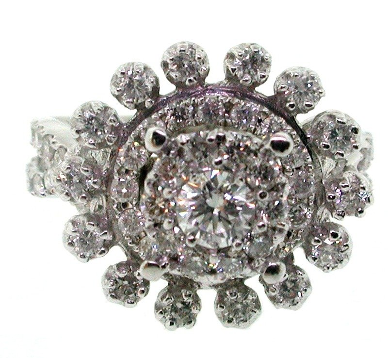 RGR05829W/BH - 14K White Gold Fashion Ring