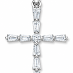 SPD00740-B - 14K White Gold Cross Pendant