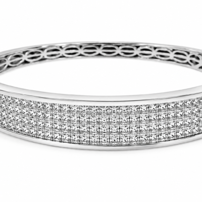 SVBA291W -  14K White Gold Bangle