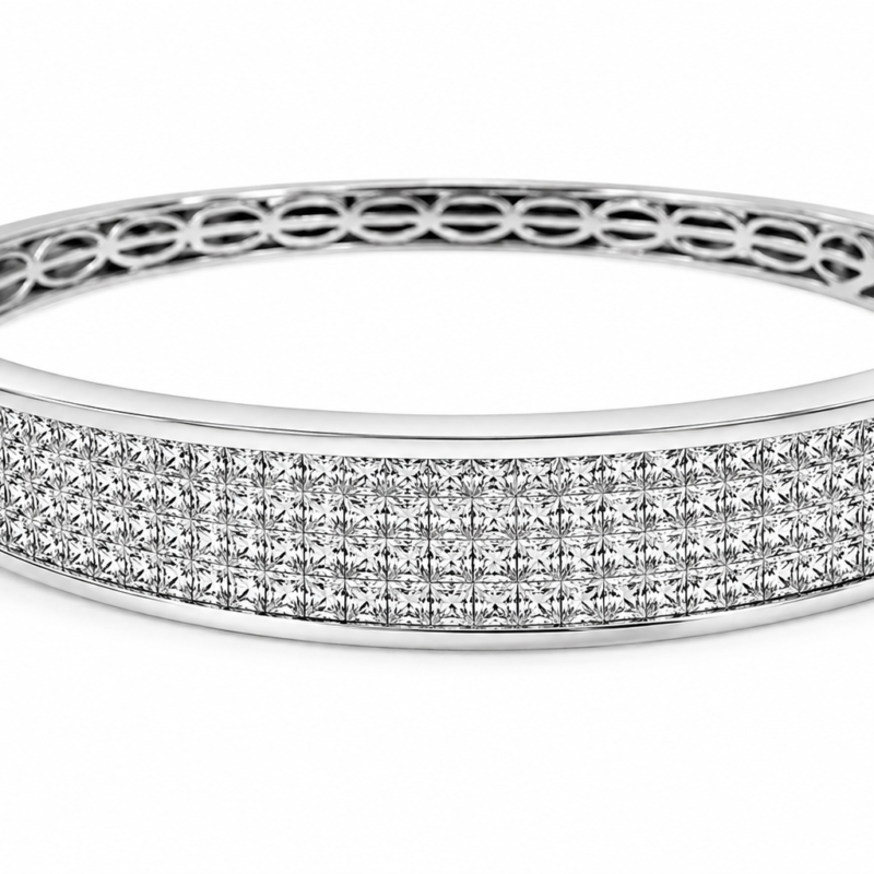 SVBA291W -  14K White Gold Bangle