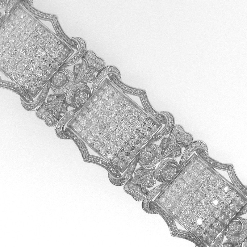 SVBR01398W - 14K White Gold Bracelet