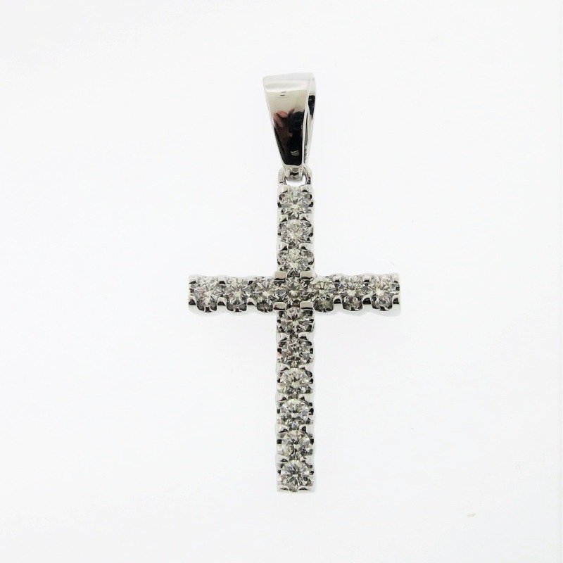 UB10132PCW23 - 14K White Gold Cross Pendant