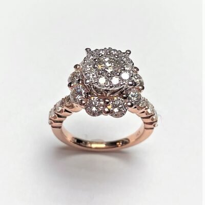 UB10405LSPGH53 - 14K Rose Gold Engagement Ring