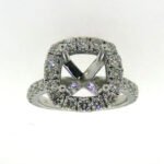 UB10462SMW53 - 14K White Gold Semi Mount Ring