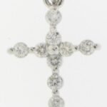 UB3438PKW23 - 14K White Gold  Cross Pendant