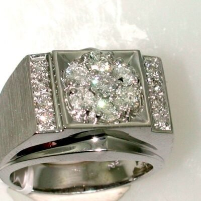 UB5691GW - 14K White Gold Gents Ring