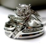 UB6907TW/SH - 14K White Gold Trio Rings