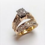 UB7177LSTYBH. - 14K Yellow Gold Bridal Set Ring