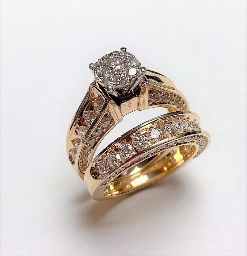 UB7177LSTYBH. - 14K Yellow Gold Bridal Set Ring