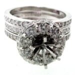 UB7230SMT/W - 14K White Gold Semi Mount Ring