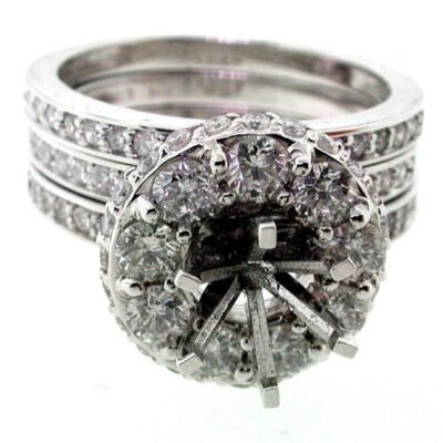 UB7230SMT/W - 14K White Gold Semi Mount Ring