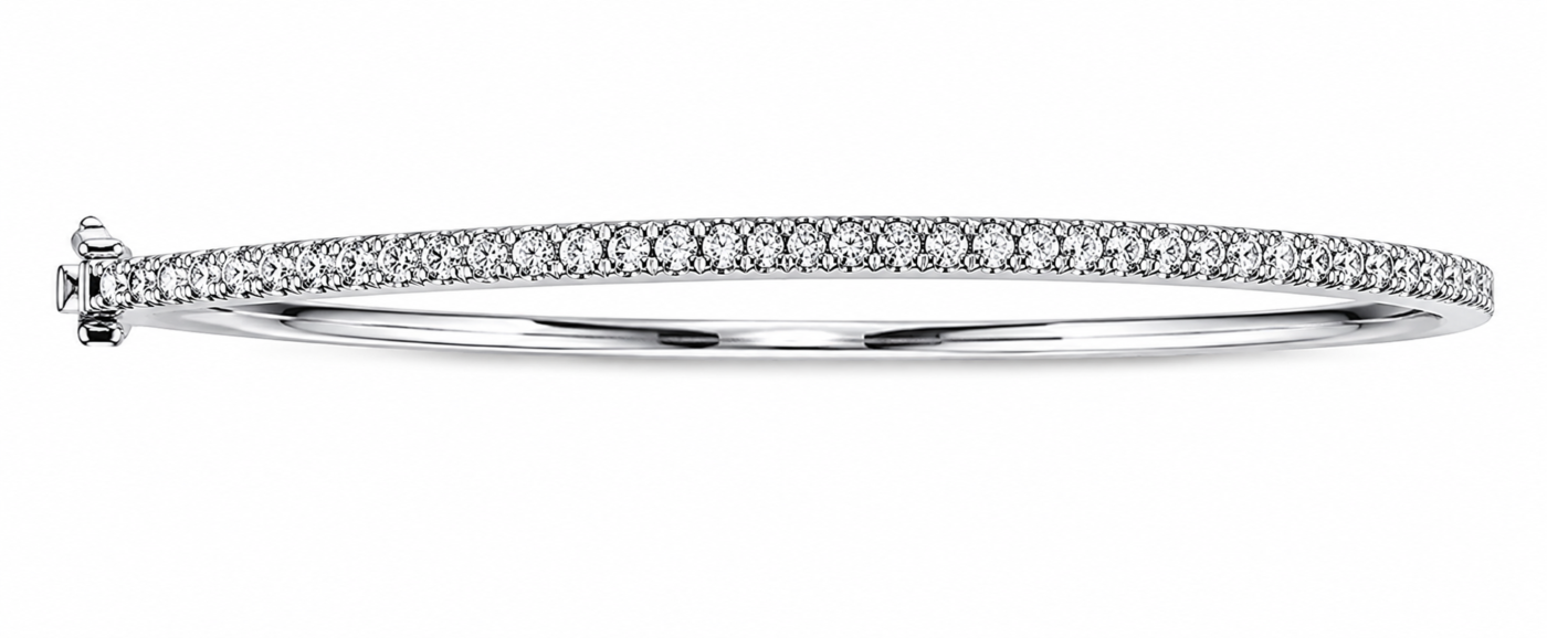 UB7554BGW/S - 14K White Gold Bangle