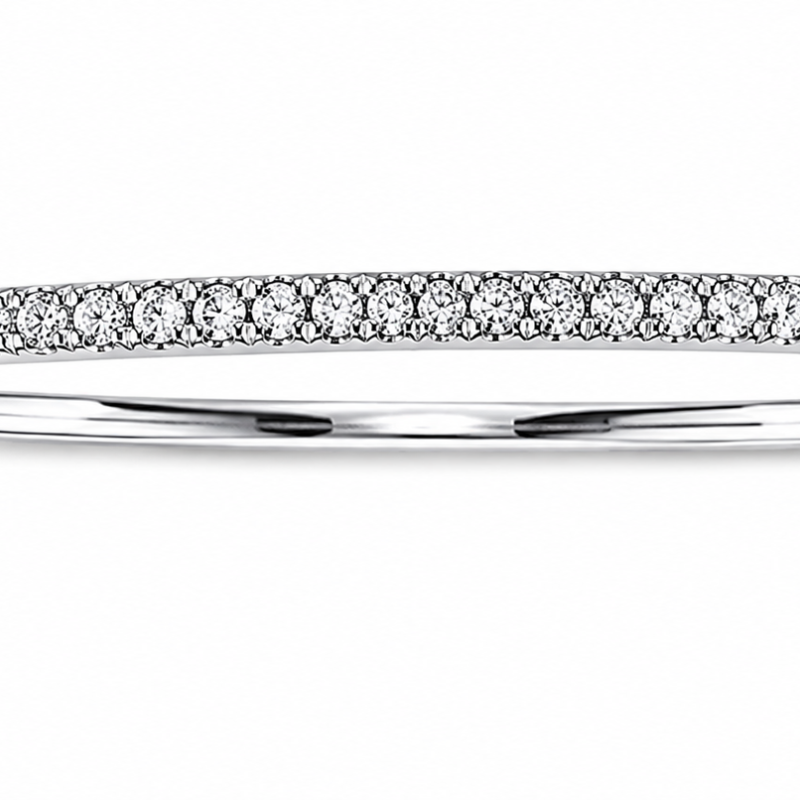 UB7554BGW/S - 14K White Gold Bangle