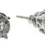 UB7663-5EWAQ - 14K White Gold Earrings