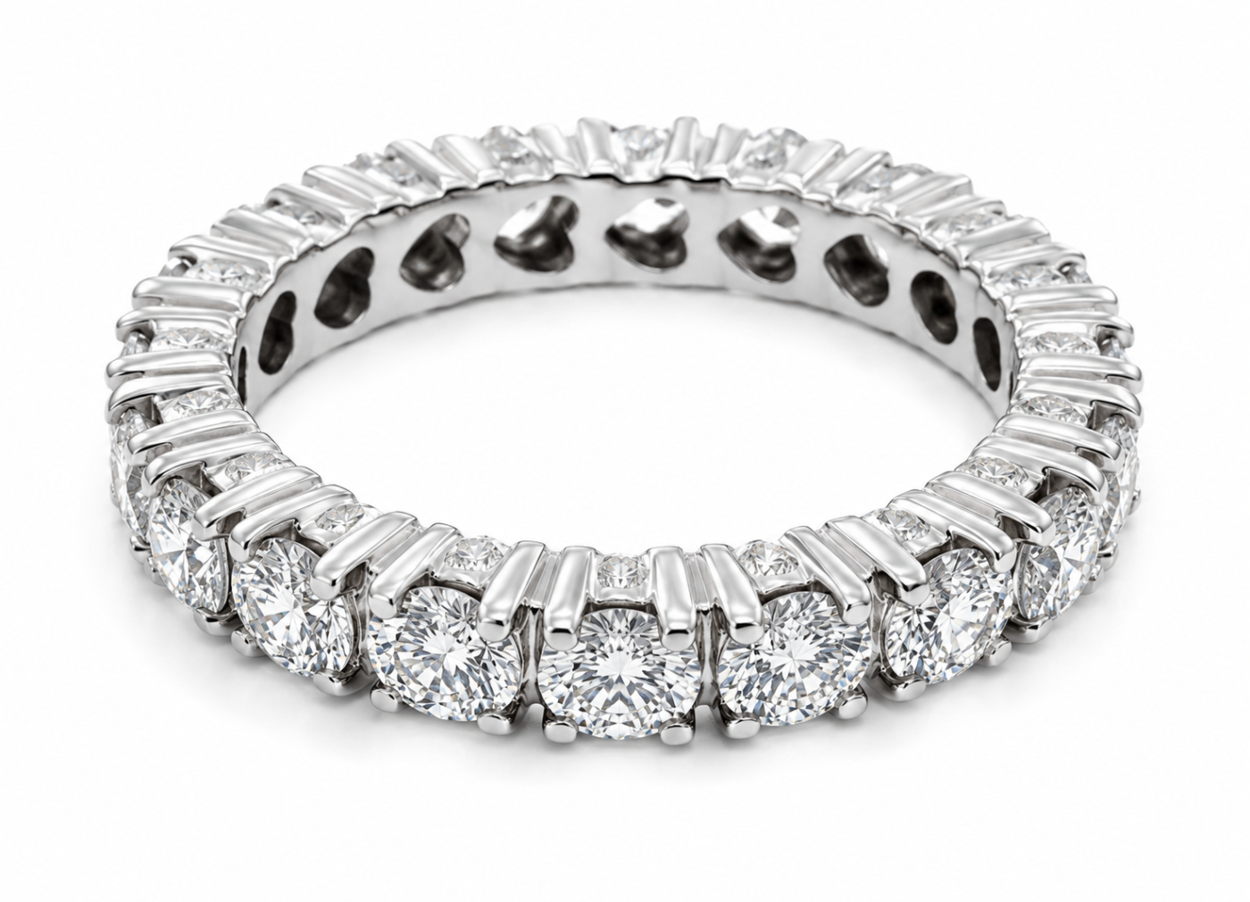 UB7723ETW/15  - 14K White Gold Anniversary Ring