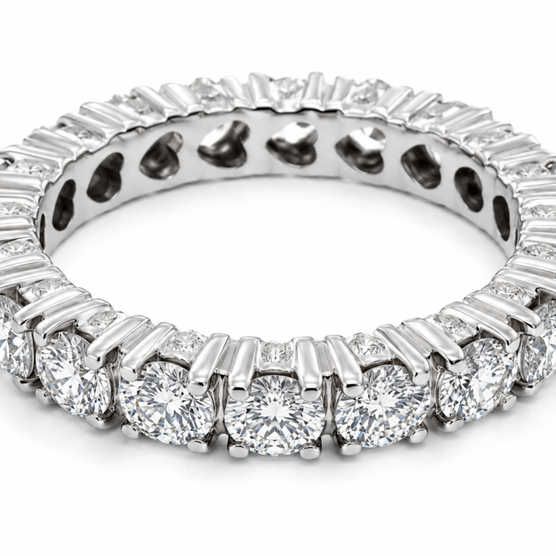 UB7723ETW/15  - 14K White Gold Anniversary Ring