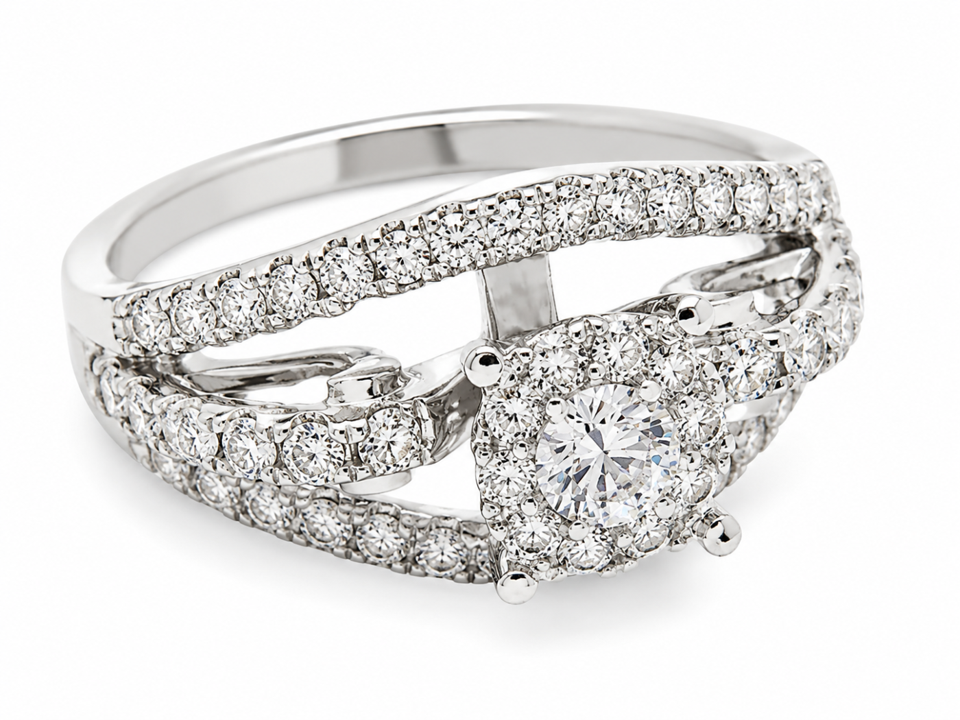UB7911LSW/H  - 14K White Gold Engagement Ring