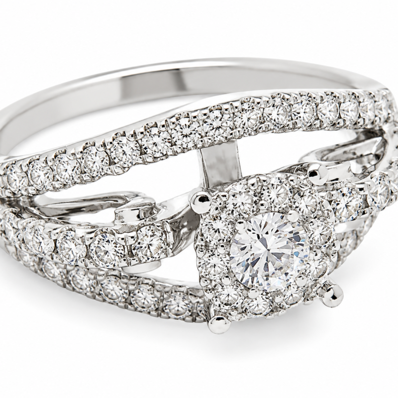 UB7911LSW/H  - 14K White Gold Engagement Ring