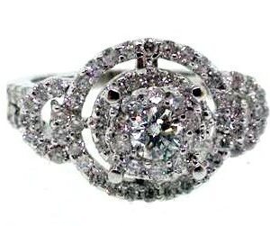 UB7922LSW/H - 14K White Gold Engagement Ring