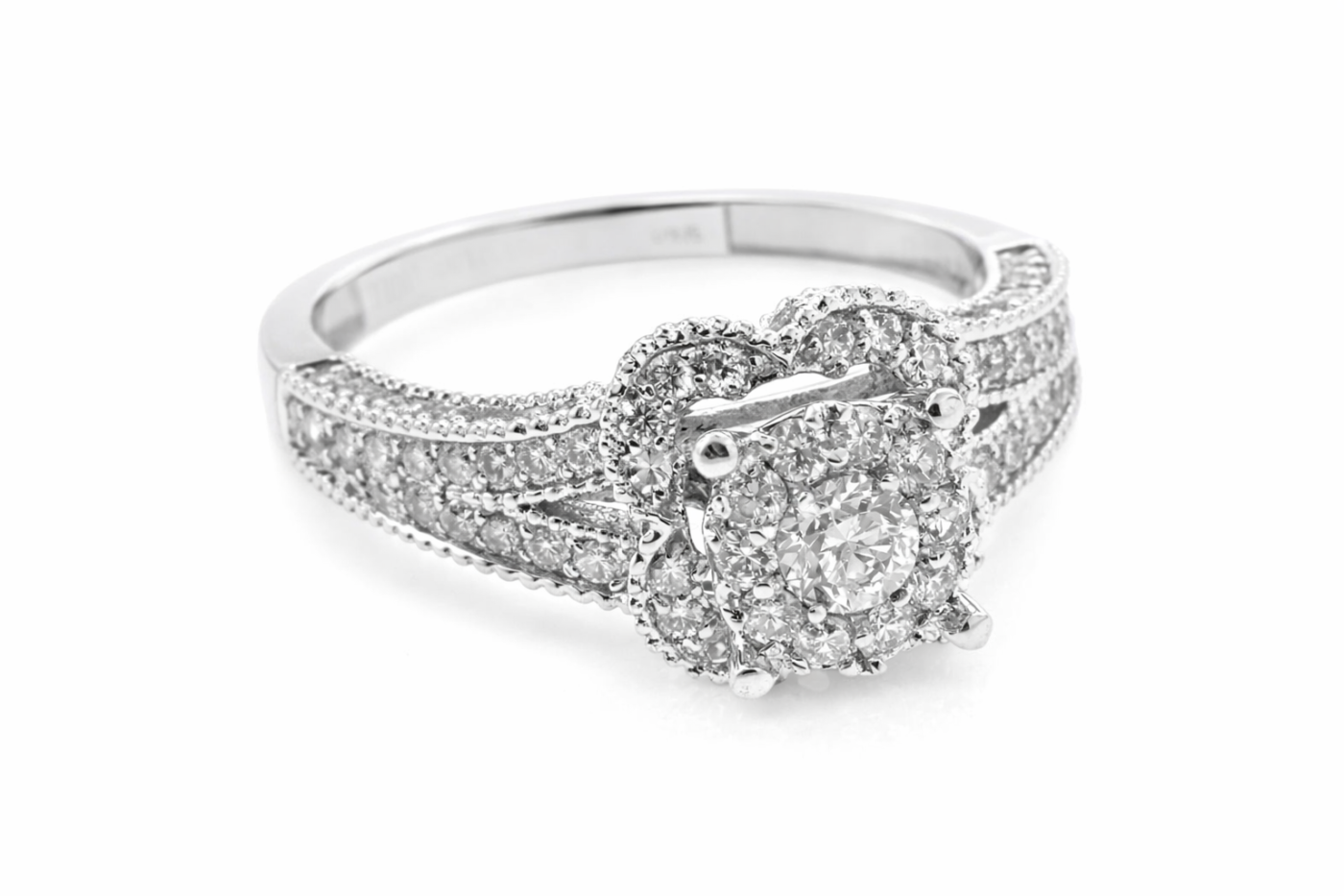 UB7935LSW/BH - 14K White Gold Engagement Ring