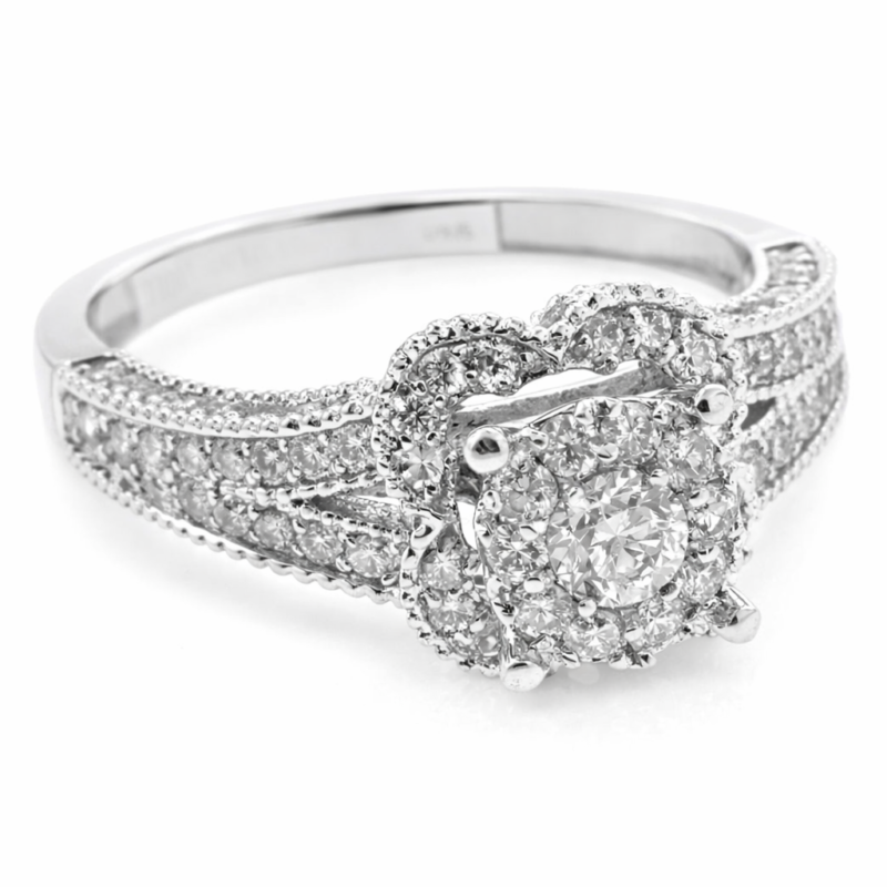 UB7935LSW/BH - 14K White Gold Engagement Ring