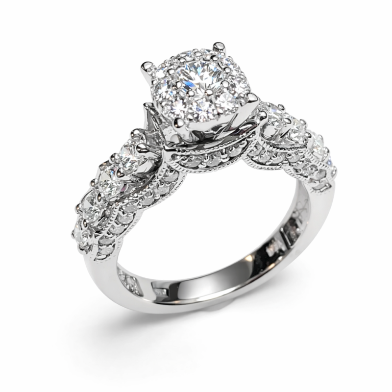 UB8106LSW/BH  - 14K White Gold Engagement Ring