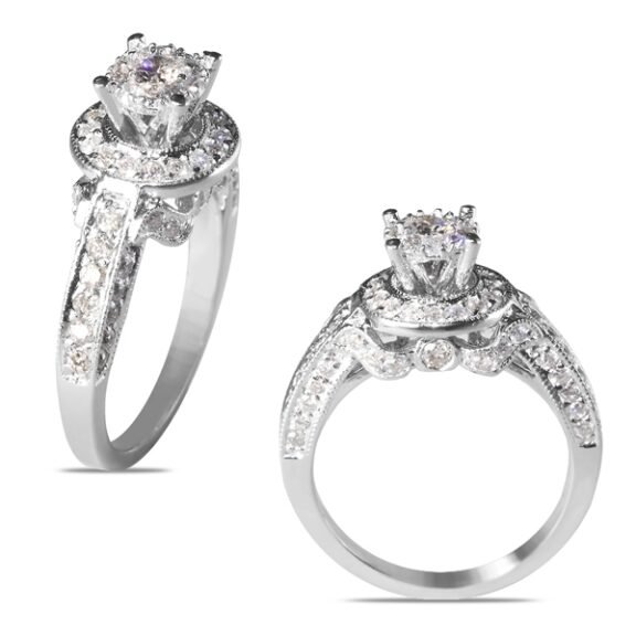UB8162W/SH - 14K White Gold Engagement Ring