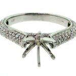 UB8268SMW-1 - 14K White Gold Semi Mount Ring