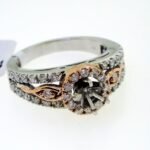 UB8604SM/WP - 14K Two Tones Gold Semi Mount Ring