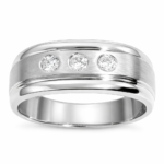 UB9193GW - 14K White Gold Gents Ring
