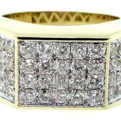UB9413GY - 14K Yellow Gold Gents Ring
