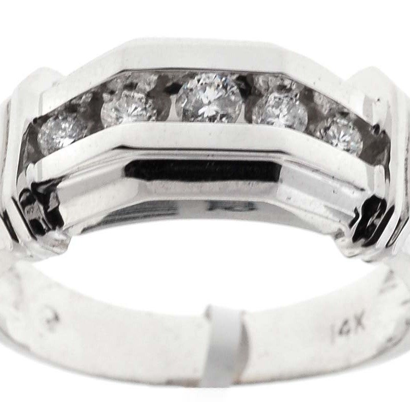 UB9736GYW53 - 14K Two Tones Gold Gents Ring