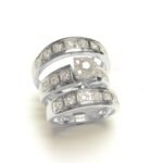 UB7393TWSH - 14K White Gold Trio Ring Set