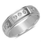 UBV1304GHW - 14K White Gold Gents Ring