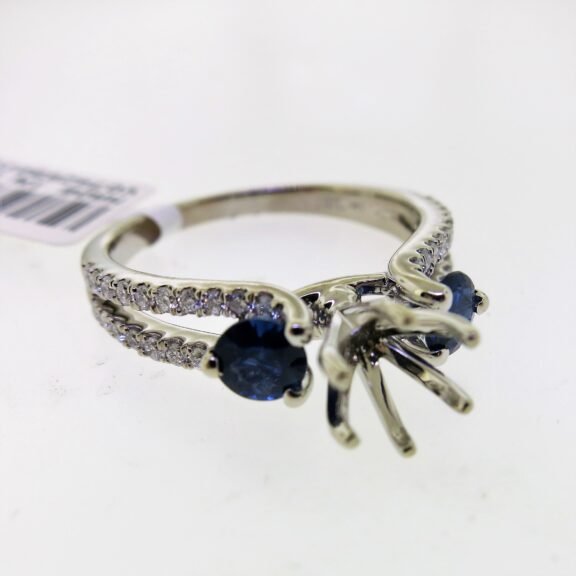 UBV6113SMWSA - 14K White Gold Semi Mount Ring