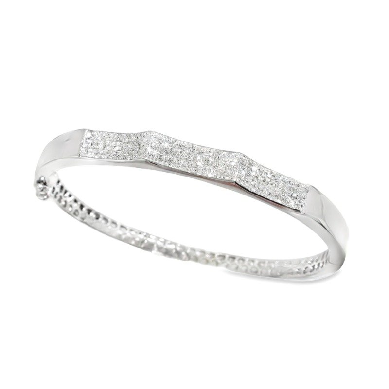 UGJ108BGW - 14K White Gold Bangle