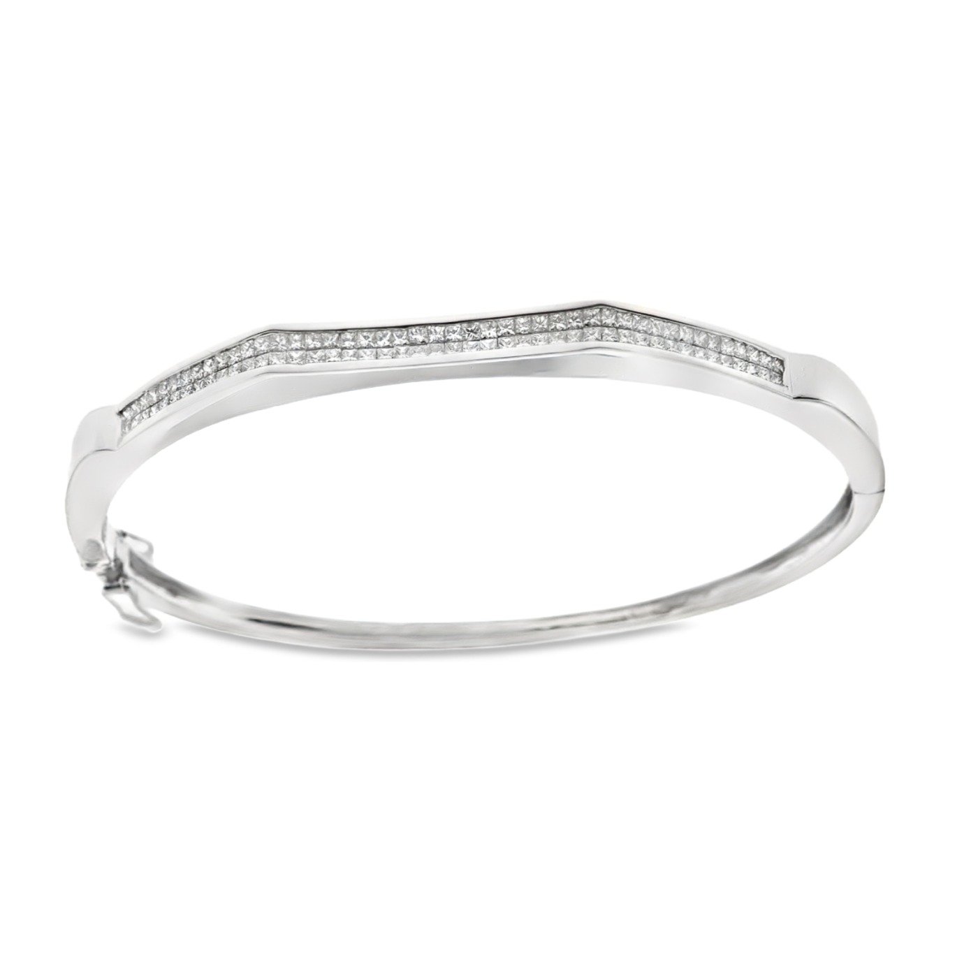 UGL061BGW - 14K White Gold Bangle