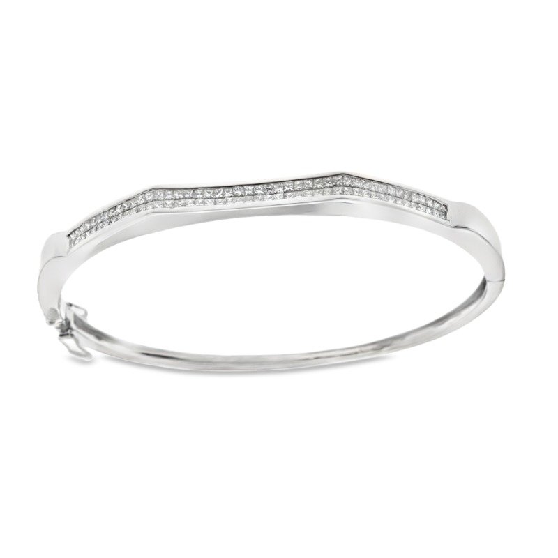 UGL061BGW - 14K White Gold Bangle