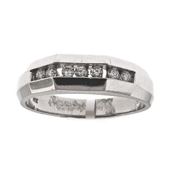 UB371GW - 14K White Gold Gents Ring