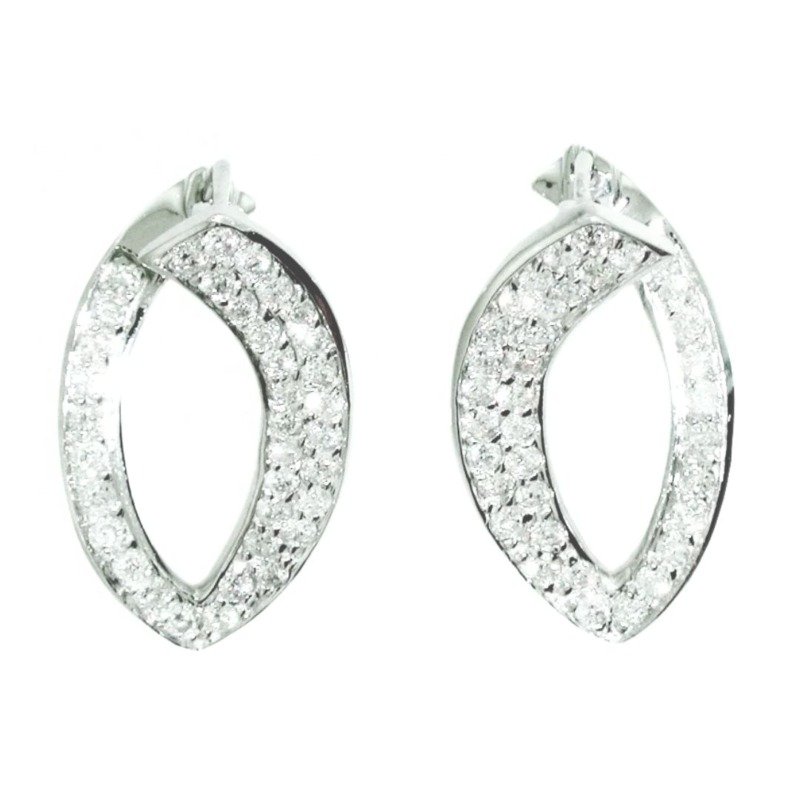 UB7065EW - 14K White Gold Earring