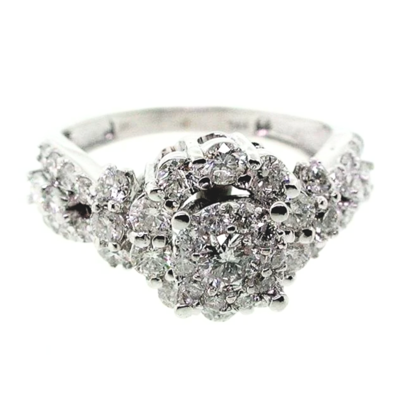UB7747 - 14K White Gold Engagement Ring