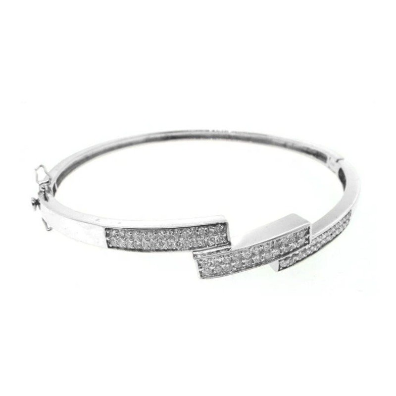 UB7539BGW -14K White Gold Bangle