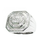 UB9220G-10KW - 10K White Gold Gents Ring