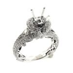 0510RA04W. - 14K White Gold Semi Mount Ring