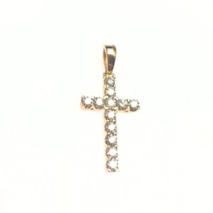 UB10546PKY - 14K Yellow Gold Cross Pendant