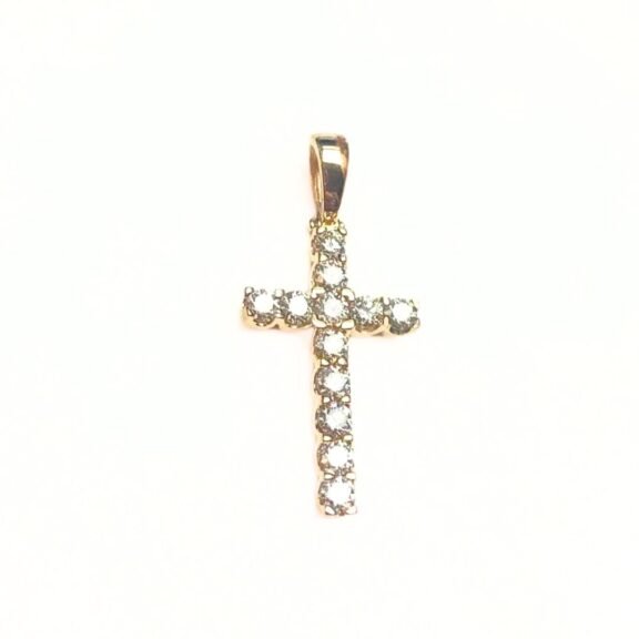 UB10546PKY - 14K Yellow Gold Cross Pendant